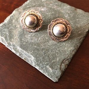Vintage Sterling Silver Mexico earrings.